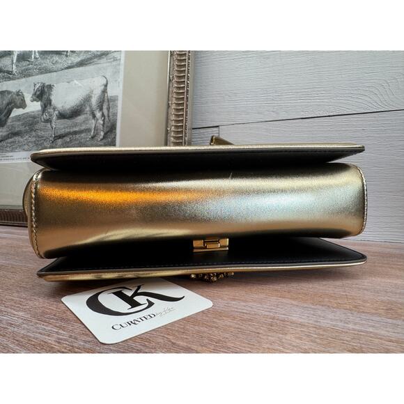 Dolce & Gabbana Gold Small Devotion Shoulder Bag EUC - Picture 6 of 8